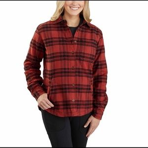 Carhartt Red Fleece Flannel Shirt - women’s L/XL